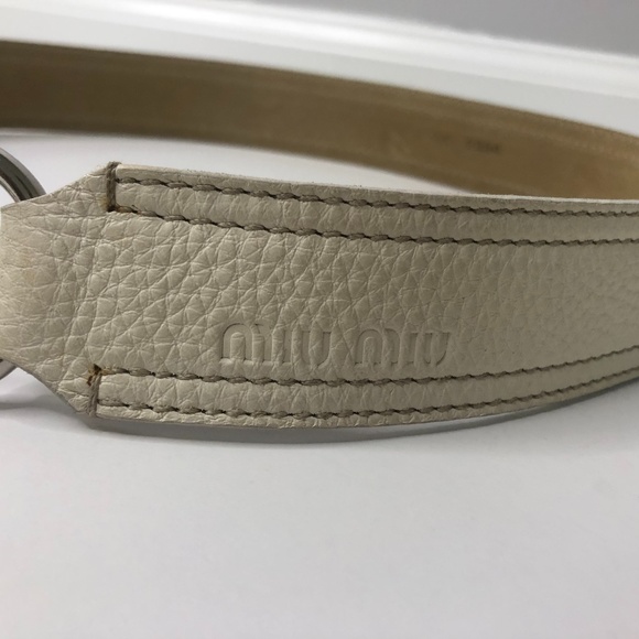 Miu Miu Off White Leather Belt Size 90/36 main image 13